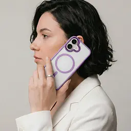 Чехол Apple iPhone 16, Unit MagSafe, розовый, прозрачный, магсейф, ударопрочный, магнитный, панель-накладка с поддержкой MagSafe, с поддержкой беспроводной зарядки, TPU+PC, защита всего корпуса, ударопрочный, ArmorStandart (ARM78725) - мініатюра 5