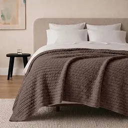 Плед покривало Cosas MousseKnitted Braid 240х260 см косичка (Blanket_100Mousse_KnittedBraid_240x260) - мініатюра 2