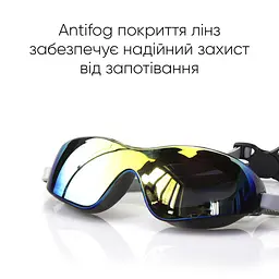 Окуляри для плавання Renvo Parma Уні Anti-fog Чорний OSFM (2SG500-01) - мініатюра 6