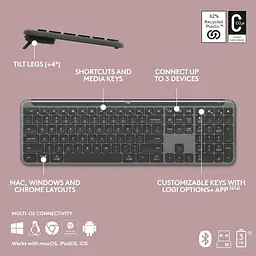 Комплект (Клавіатура та миша) Logitech Signature MK950 Slim Combo for Business Graphite UA (920-012508) - мініатюра 8