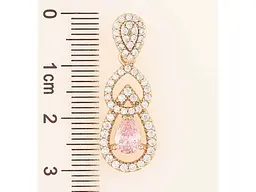 Кулон XUPING Позолота 18K «Витончена підвіска з цирконієм і рожевим фіанітом» для ланцюжка до 4мм (262286) - мініатюра 2