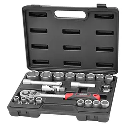 Набір насадок торцевих Ultra 1/2" 21 шт CrV Taiwan (6003062)