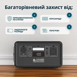 Портативна зарядна станція Konner&Sohnen KS 500PS LiFePO4, 448 Вт/ч 500 Вт (KS500PS) - мініатюра 12