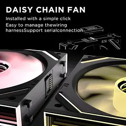 Вентилятор для ПК Jungle Leopard Interstellar-V2 Daisy Chain RGB 120 мм, комплект із 3 шт., 1850 об/хв/68 CFM/2,4 мм H2O/24 - мініатюра 2