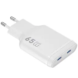 МЗП G035 Essen PD65W GaN (2USB-C) White Wiwu teh0029666 - мініатюра 3