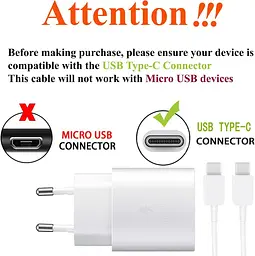 Комплект із двох зарядок USB-C 25W та кабелів 1,5 м - мініатюра 7