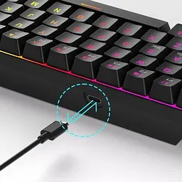 Клавіатура Клавіатура MageGee MK-BOX RGB Magnetic Amethyst Switch (6971969728646-UA) Чорний - мініатюра 6