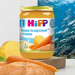 Пюре HiPP Морква і картопля з лососем 190 г - мініатюра 2