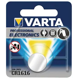 Батарейка Varta CR 1616 BLI 1 LITHIUM (06616101401) - мініатюра 1