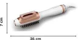 Фен-щітка Rowenta Reverso Dry & Brush 2 в 1 1200 Вт біло-золотистий (CF9820F0) - мініатюра 13