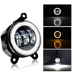 Фара LED протитуманна ВАЗ 2170-2173 ГАЗЕЛЬ Jeep Wrangler 3.5 дюймів 30W 117х92х79 мм з кільцем 1 шт. - мініатюра 3