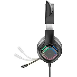 Навушники Hoco Cute cat luminous cat ear gaming headphones W107 рожеві вставки - мініатюра 6
