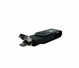 Флеш-накопичувач XON FlashDrive MultiConnect 128GB (USB 2.0 + USB Type-C + MicroUSB) Чорний (FX2M128PB 7645) - мініатюра 5