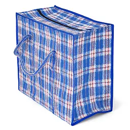 Сумка господарська поліпропіленова картата №1 з ручками 36×38×18 см (1821938585)