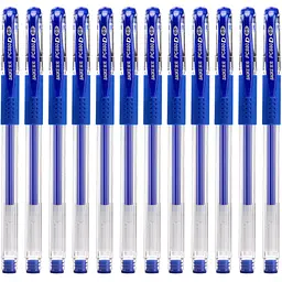 Ручка гелева Baoke 0.5 мм, з грипом, синя, 12 шт (PC880D/F-blue) - мініатюра 2