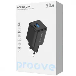 Зарядний пристрій Proove Pocket GaN 30W (Type-C + USB) black (WCPG30110001) - мініатюра 2