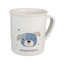 Набір дитячого посуду Canpol babies CUTE ANIMALS кружка пластикова, блакитна (4/413_blu2) - мініатюра 2