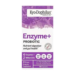 Вітамінно-мінеральний комплекс Kyolic Пробіотик з ферментами, Kyo Dophilus, Enzyme+Probiotic, 60 капсул (WAK-60241)