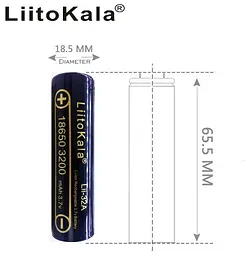 Акумулятор Liitokala Lii-32A 3200 mAh 18650 - мініатюра 5