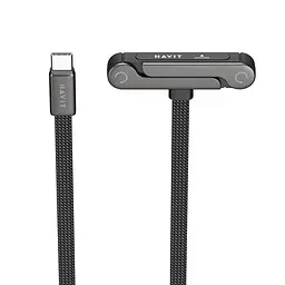 Кабель USB-C - USB-C HAVIT CB6387 PD60W 3A 1.2м with Holder HAVIT (29367-000) - мініатюра 3