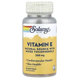Витамин Е Vitamin E 50 жидких капсул Solaray vit0006334