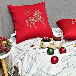 Подушка декоративна Ideia Коник Щастя різдвяна 50х50 см (8-36164*001) - мініатюра 7