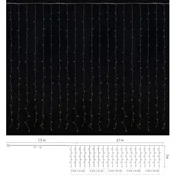 Гірлянда Delux Curtain С 320LED 3х3 м синій/прозорий IP20 (90017999) - мініатюра 3