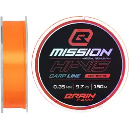 Волосінь Brain Mission Carp Line (Neon Orange) 150m 0.35mm 9.7kg