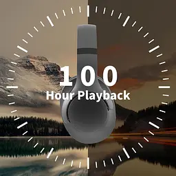 Навушники з активним шумозаглушенням і мікрофоном-100H Playtime, Bluetooth-навушники з глибоким стереозвуком, складані комфортні - мініатюра 4
