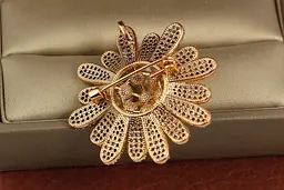 Брошка Xuping Jewelry Сніжка золотиста - мініатюра 2