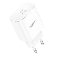 Блок живлення швидкого заряджання адаптер Borofone BA81A 20w type-c порт вихід PD QC - мініатюра 4