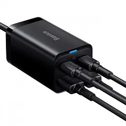 Мережевий зарядний пристрій Baseus GaN3 Pro Desktop Fast Charger 2Type-C+2USB 100 W CCGP000101 Black - мініатюра 6