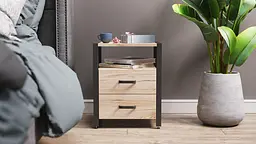 Тумба універсальна Ferrum-decor Вів'єн 2/2 50x41x40 чорний ДСП Дуб Сан-Марино 16мм (FRD-104157)