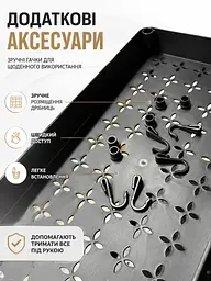 Органайзер кухонний дворівневий чорний 39×20×37 см з висувною шухлядою (49675884) - мініатюра 6
