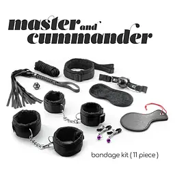 BDSM набір Crushious Master Cummander 11 шт (чорний) - мініатюра 13