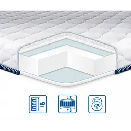 Топпер EuroSleep Super Strong жаккард 160х190 - мініатюра 2