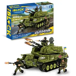 Конструктор Iblock Create&play ЗСУ-23-4 Шилка, збірна модель військової техніки 1090 деталей (PL-921-477)