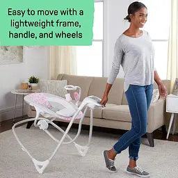 Електронні гойдалки / Дитячі гойдалки-шезлонг Ingenuity SimpleComfort 2 в 1 / Центр для дітей 6 швидкостей - мініатюра 6