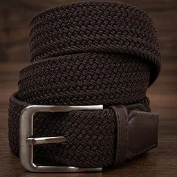 Текстильний ремінь чоловічий класика 20519 Vintage коричневий 100 см