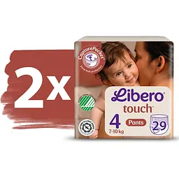 Набір підгузки-трусики Libero Touch Pants 4 (7-10 кг) 58 шт. - мініатюра 2