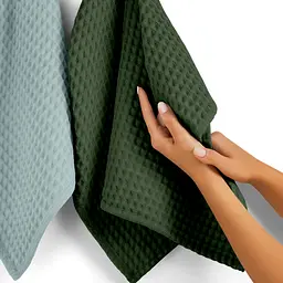 Рушники вафельні Cosas Greek Waffle Pine CS1 2 шт., 75x95 см/75x130 см, смарагдові/сіро-зелені - мініатюра 8