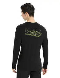 Термокофта Icebreaker 200 Oasis LS Crewe Alps 3D Men Black XL (1052-IB0 A56 KG001 XL) - мініатюра 3