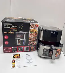 Фритюрниця Zepline ZP-00235 з двома ТЕНами, 12 програм, із силіконовою формою, 4200 Вт, 12 л