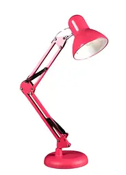 Настільна лампа офісна E27 Splendid Ray NSM-800A (02PINK), 40 Вт, рожева, висота 30-55 см