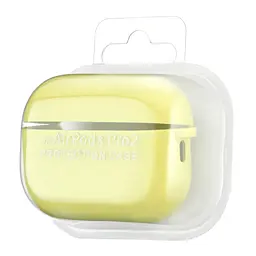 Чохол Silicone Case 2,5mm with microfiber for AirPods Pro 2 Shiny Жовтий - мініатюра 2