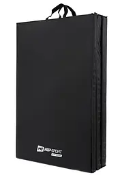 Мат гімнастичний Hop-Sport HS-095FM твердий з липучкою 5см чорний - мініатюра 2