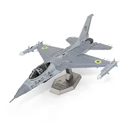 Металевий 3D конструктор "Винищувач F-16 Fighting Falcon на озброєнні Повітряних Сил України" (ME1046U) - мініатюра 2