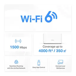 Система WiFi-Mesh Halo H60X AX1500, 3xGE LAN/WAN, 2мод Mercusys teh0017284 - мініатюра 6