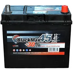 Акумулятор BlackMax 6СТ-45Ah 350A Asia (-/+) 238х129х227 мм B4021