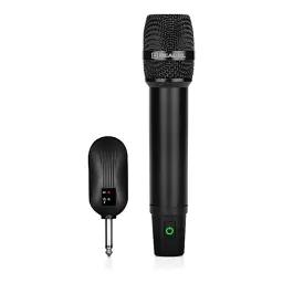 Мікрофон для караоке REAL-EL KM-830, Black, 6.35 мм jack, підключення бездротове, - 60 дБ, радіус дії до 25 м, час роботи до 12 год (EL121900001)